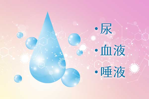 尿・血液・唾液の検査イメージ