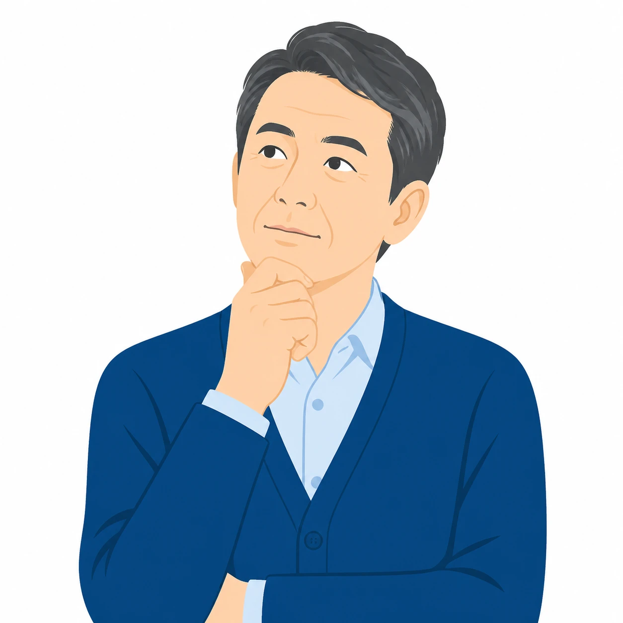 がん発症リスクについて考える男性